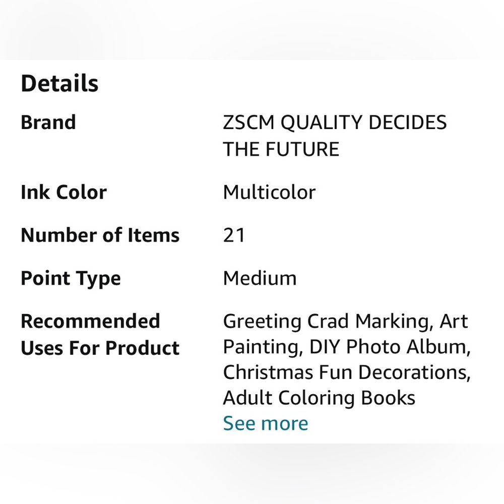 21 Outline Metallic Markers | Squiggles for Metal, Wood, Ceramic, Glass | New - Picture 7 of 10